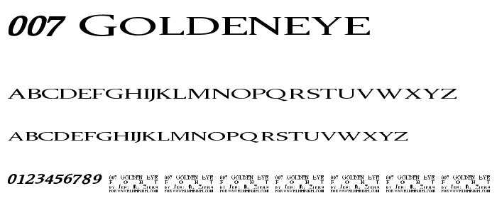 007 GoldenEye font